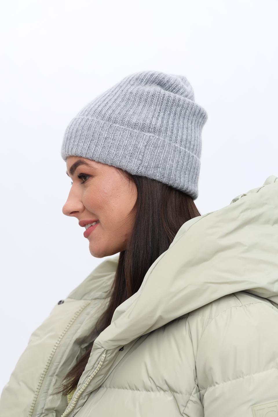 Шапка Repeat кашемир серая