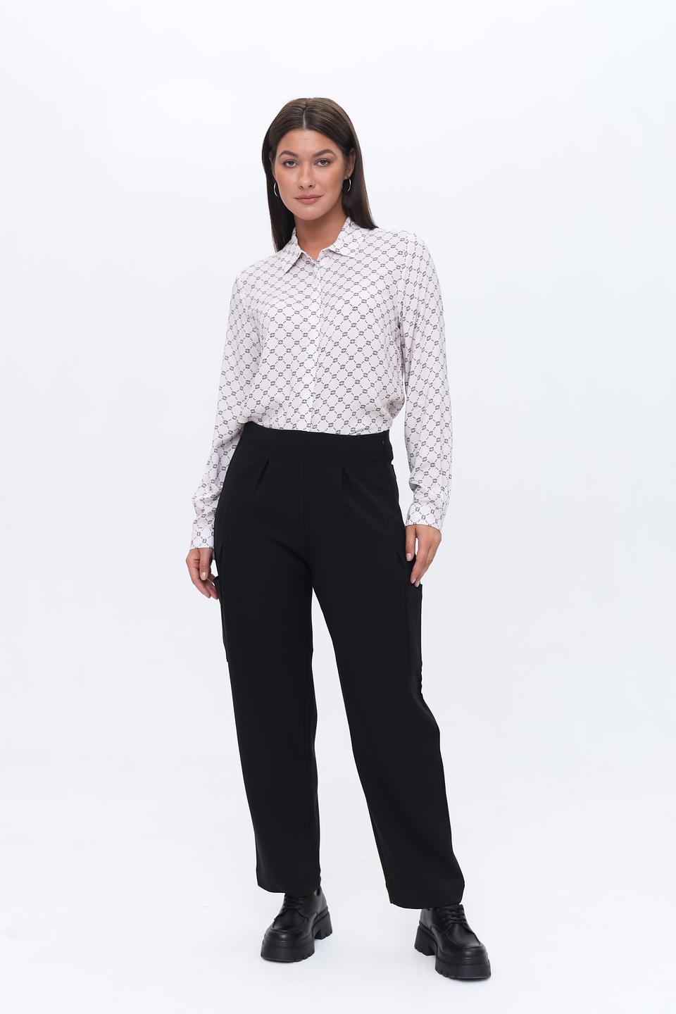 Брюки UNQ палаццо чёрные