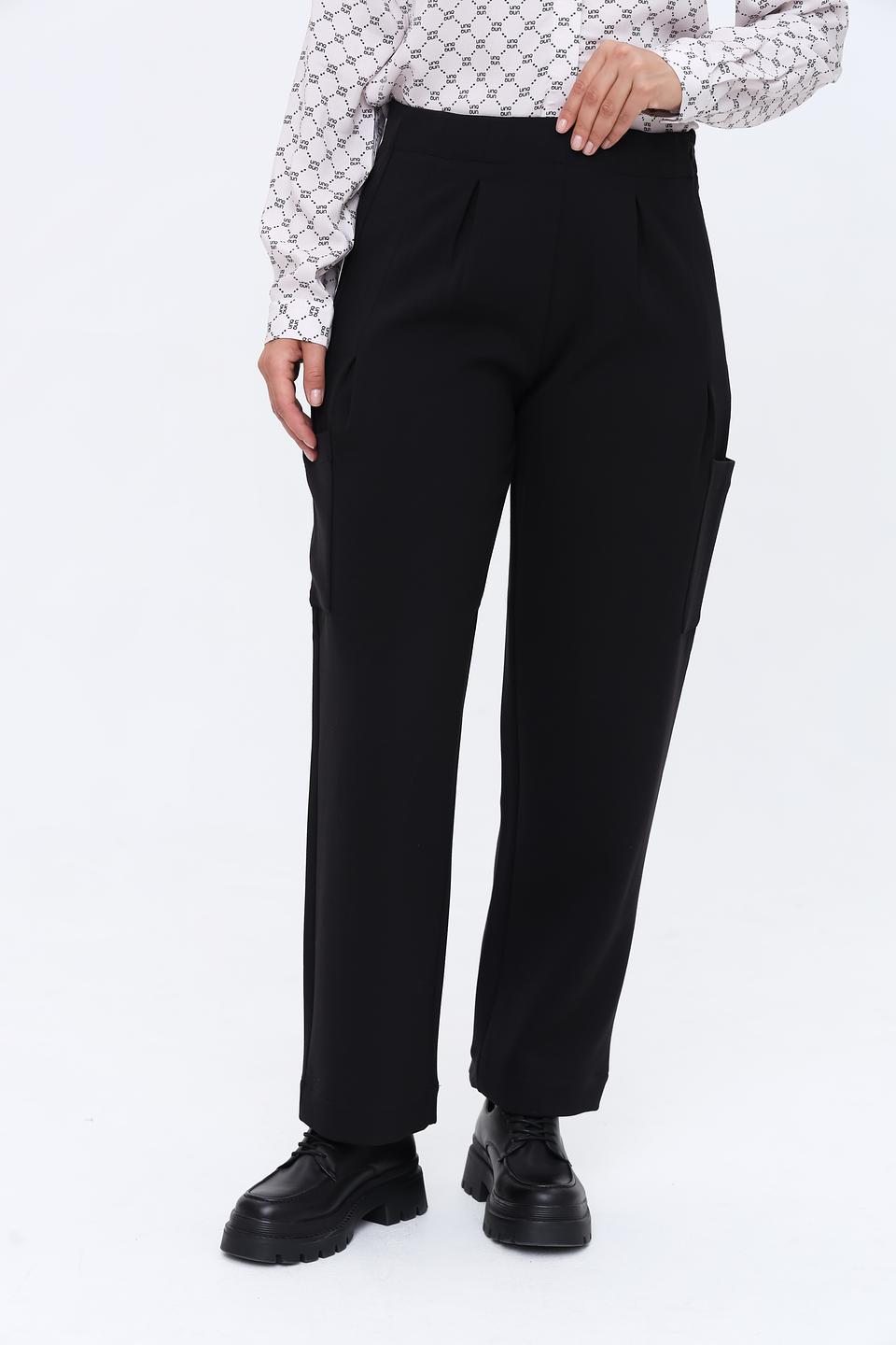 Брюки UNQ палаццо чёрные