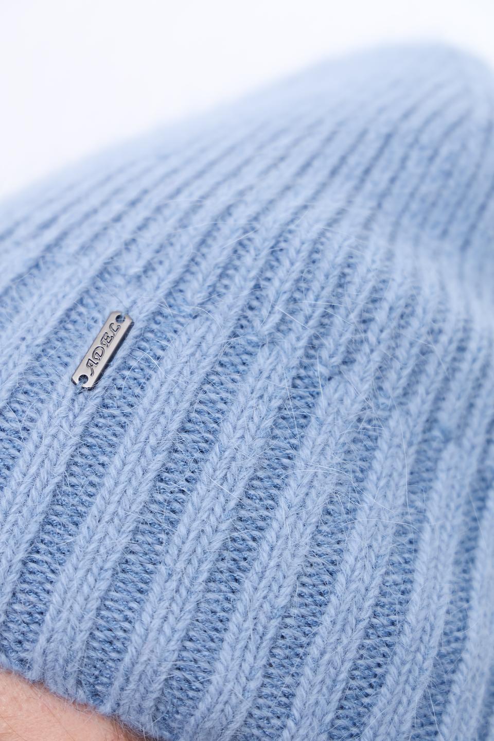 Шапка Adel вязаная голубая
