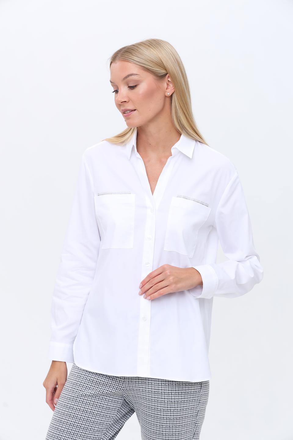 Рубашка SE Stenau белая с карманами