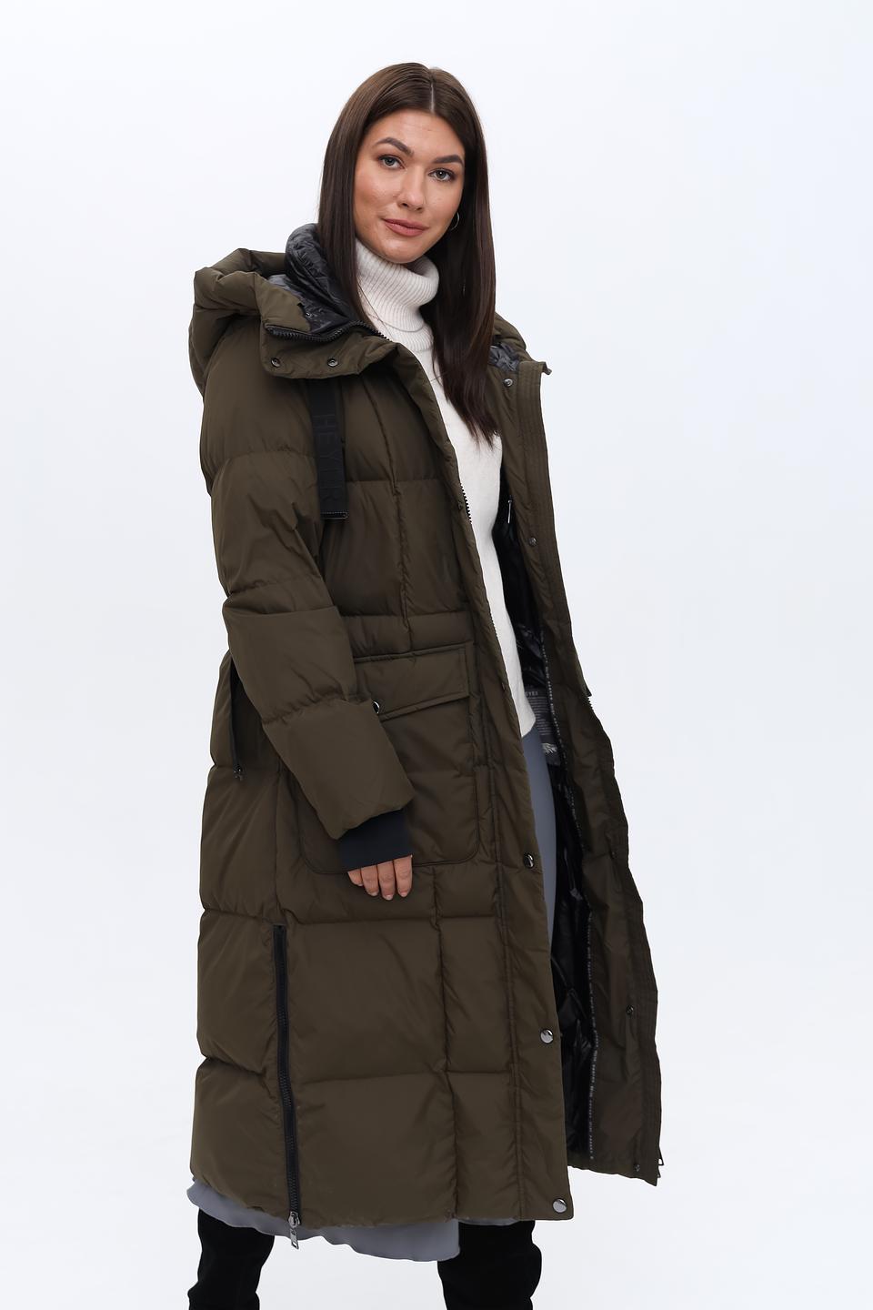 Пальто Heyer стеганое оливковое