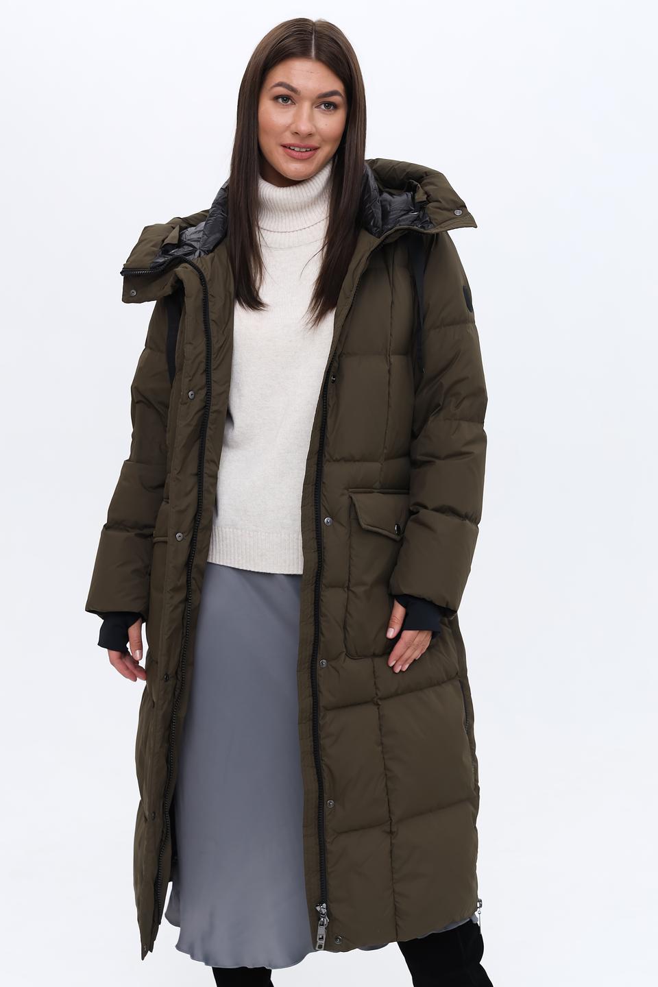 Пальто Heyer стеганое оливковое