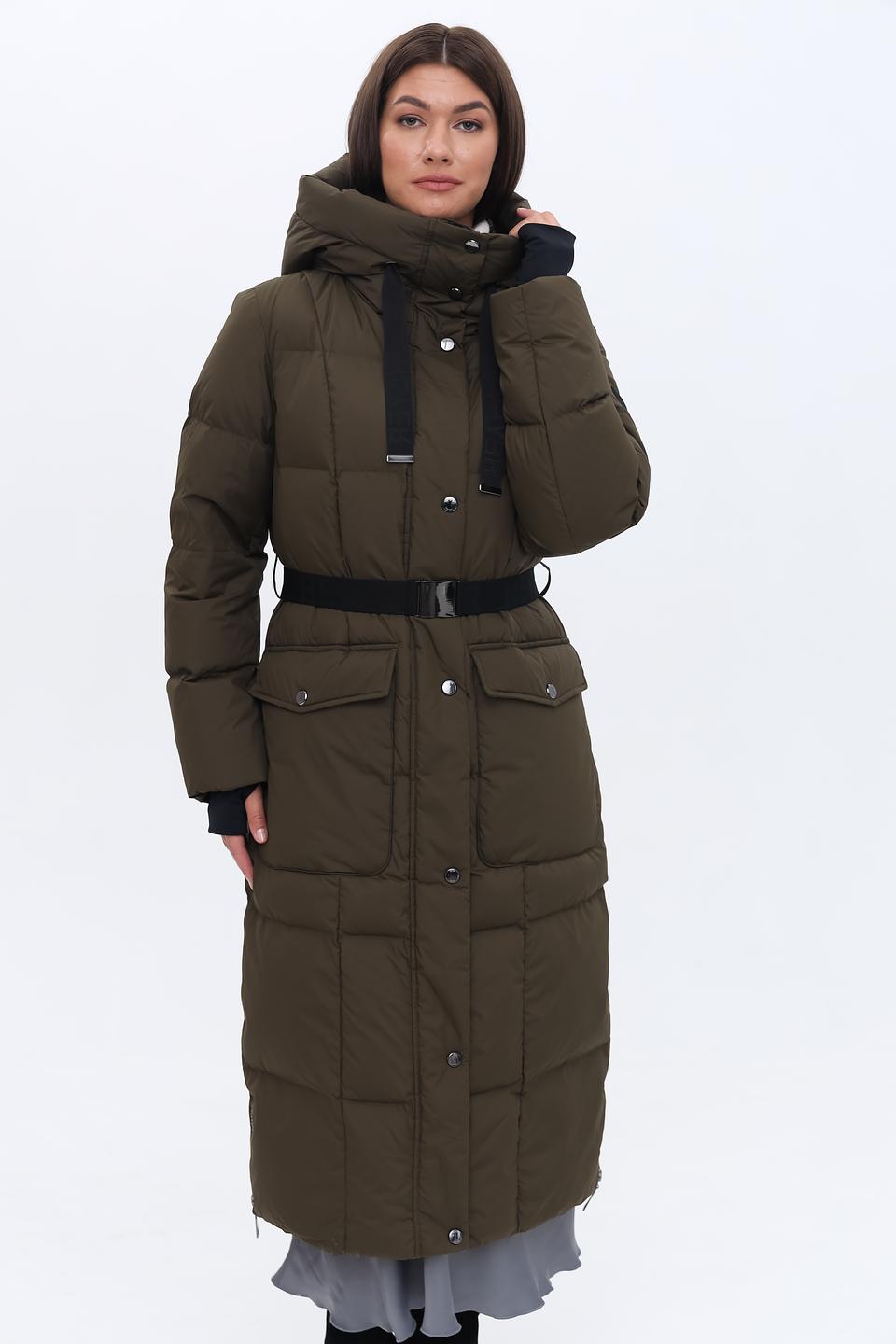 Пальто Heyer стеганое оливковое