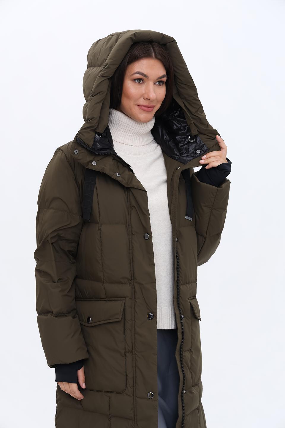 Пальто Heyer стеганое оливковое