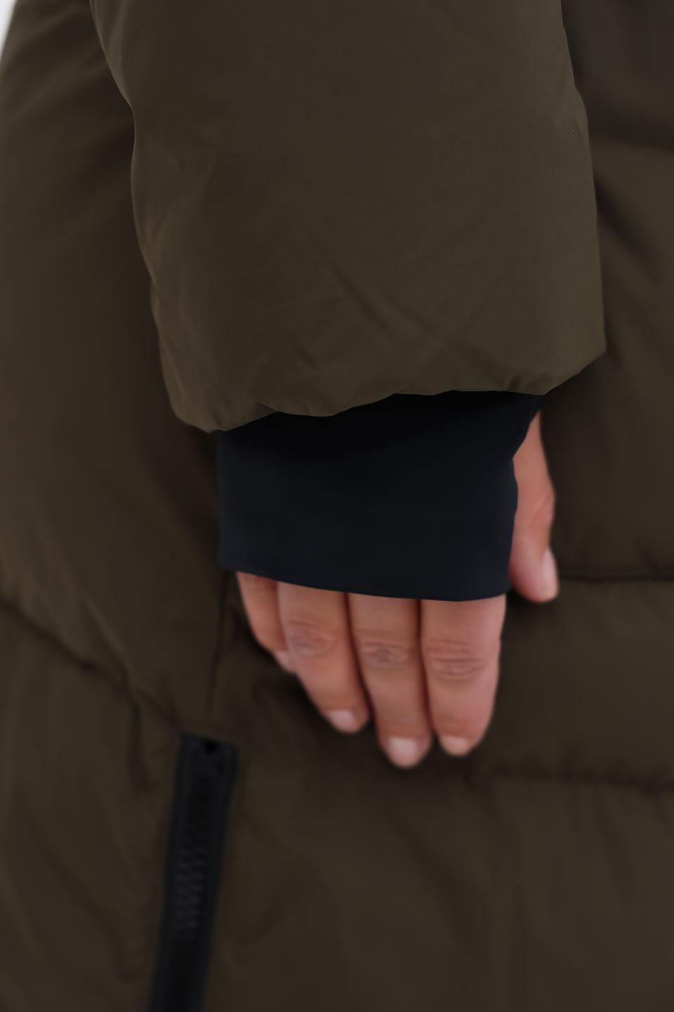 Пальто Heyer стеганое оливковое