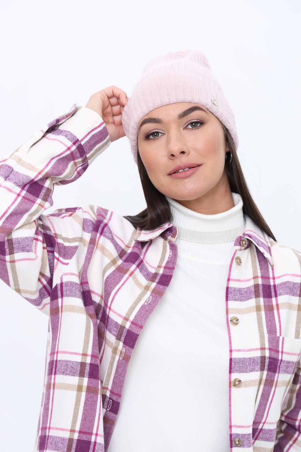 Шапка Marhatter вязаная розовая