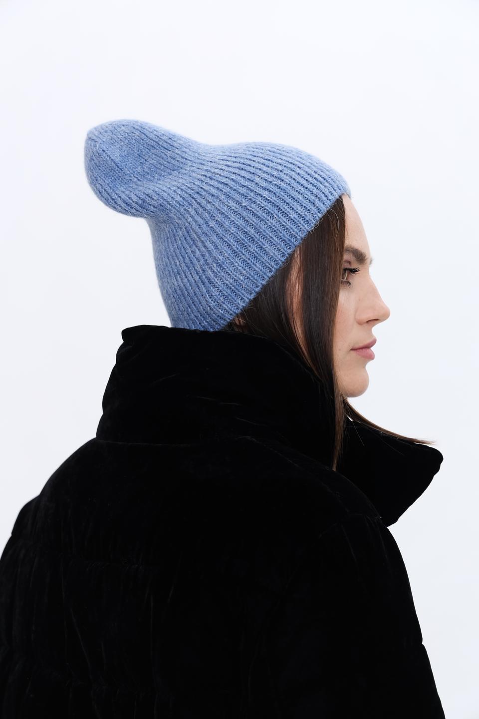 Шапка Marhatter вязаная голубая