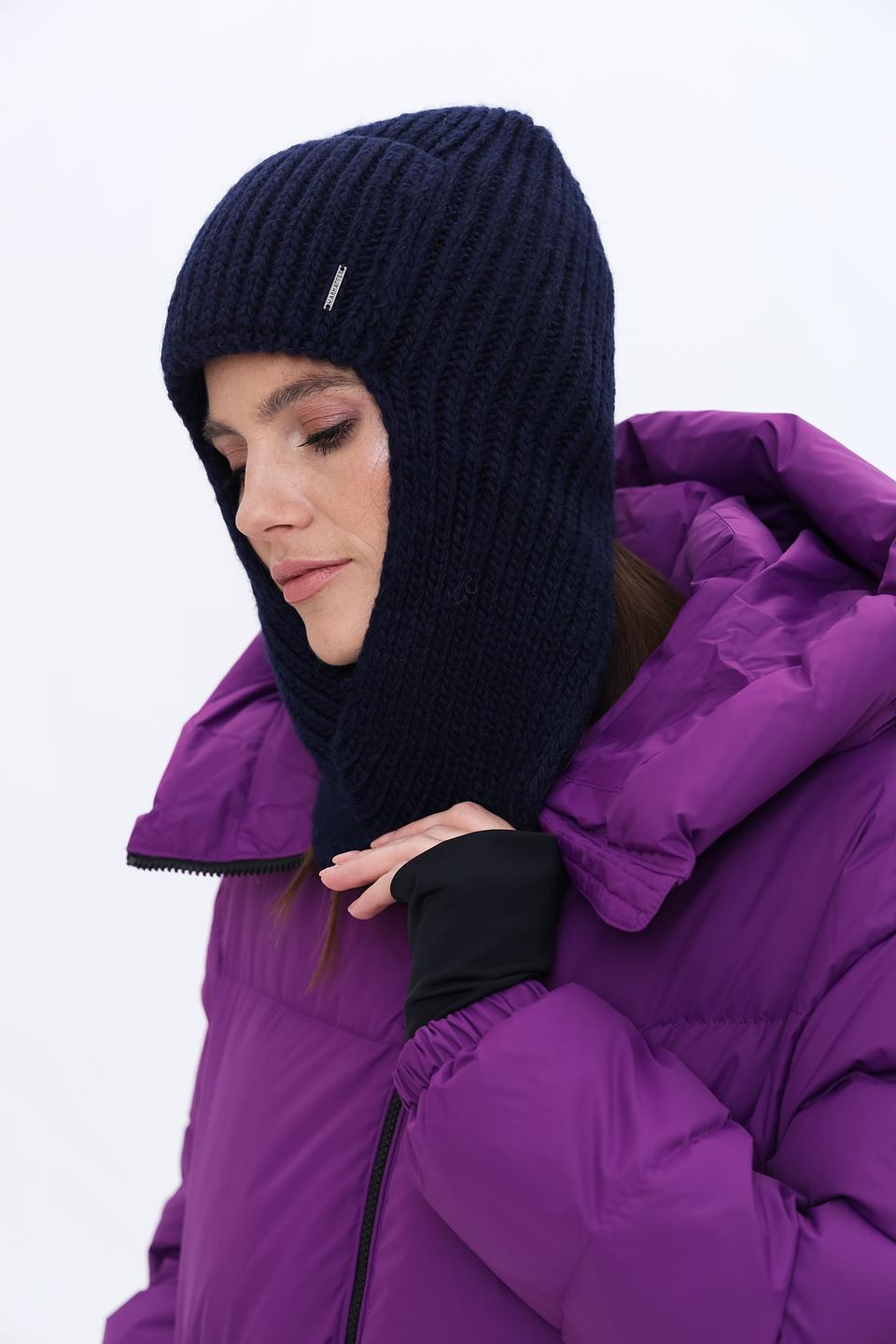 Шапка Marhatter вязаная тёмно-синяя