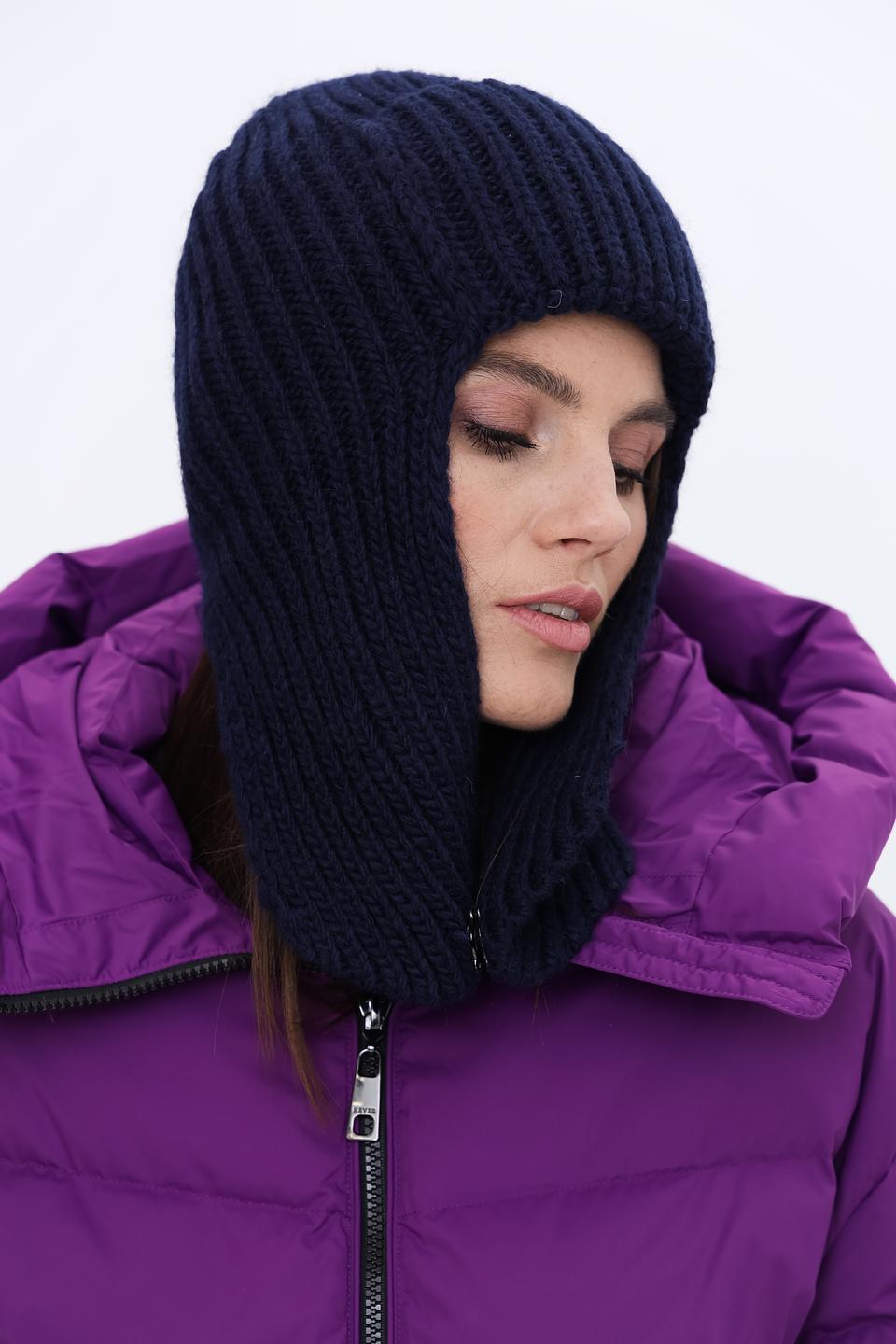 Шапка Marhatter вязаная тёмно-синяя