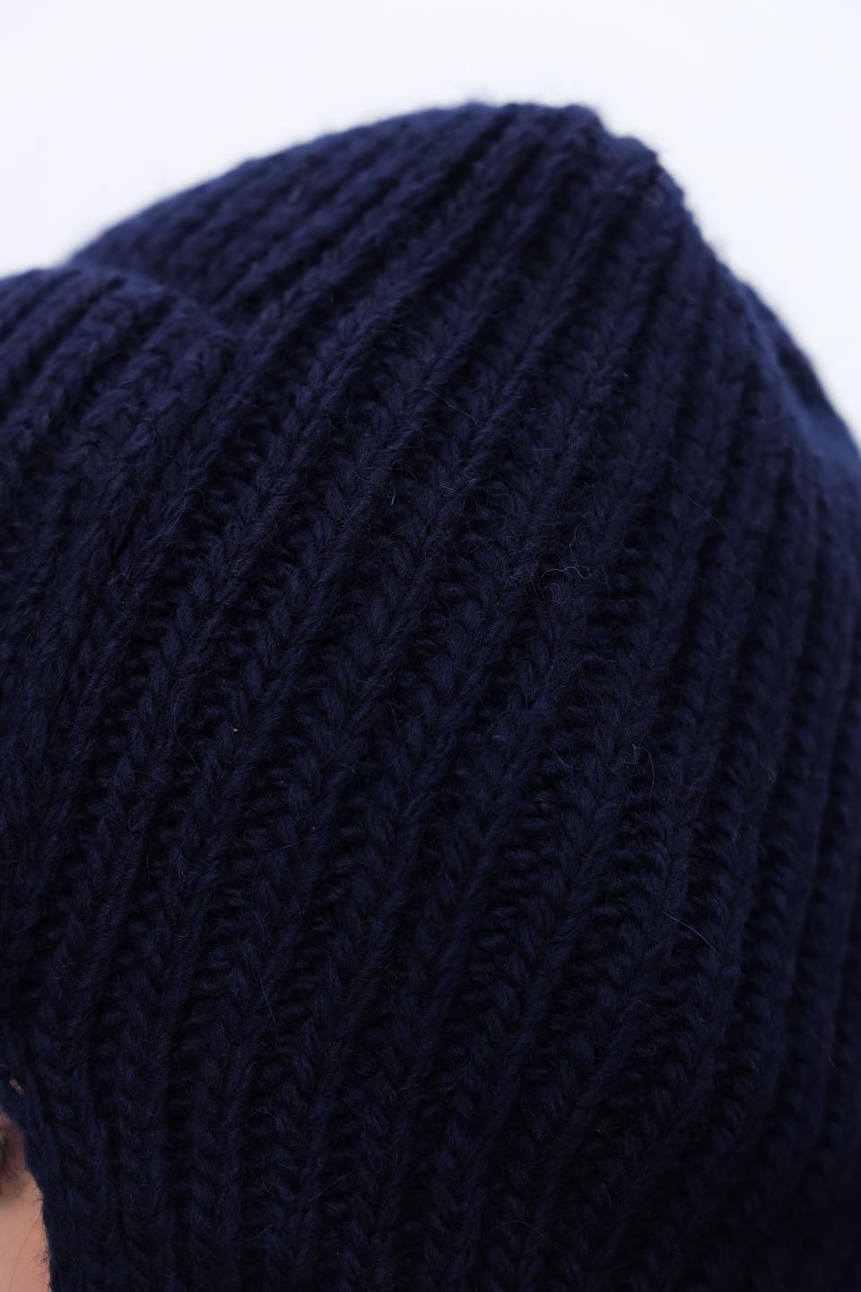 Шапка Marhatter вязаная тёмно-синяя