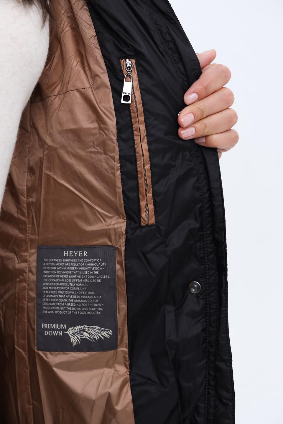 Пальто Heyer стеганое чёрное