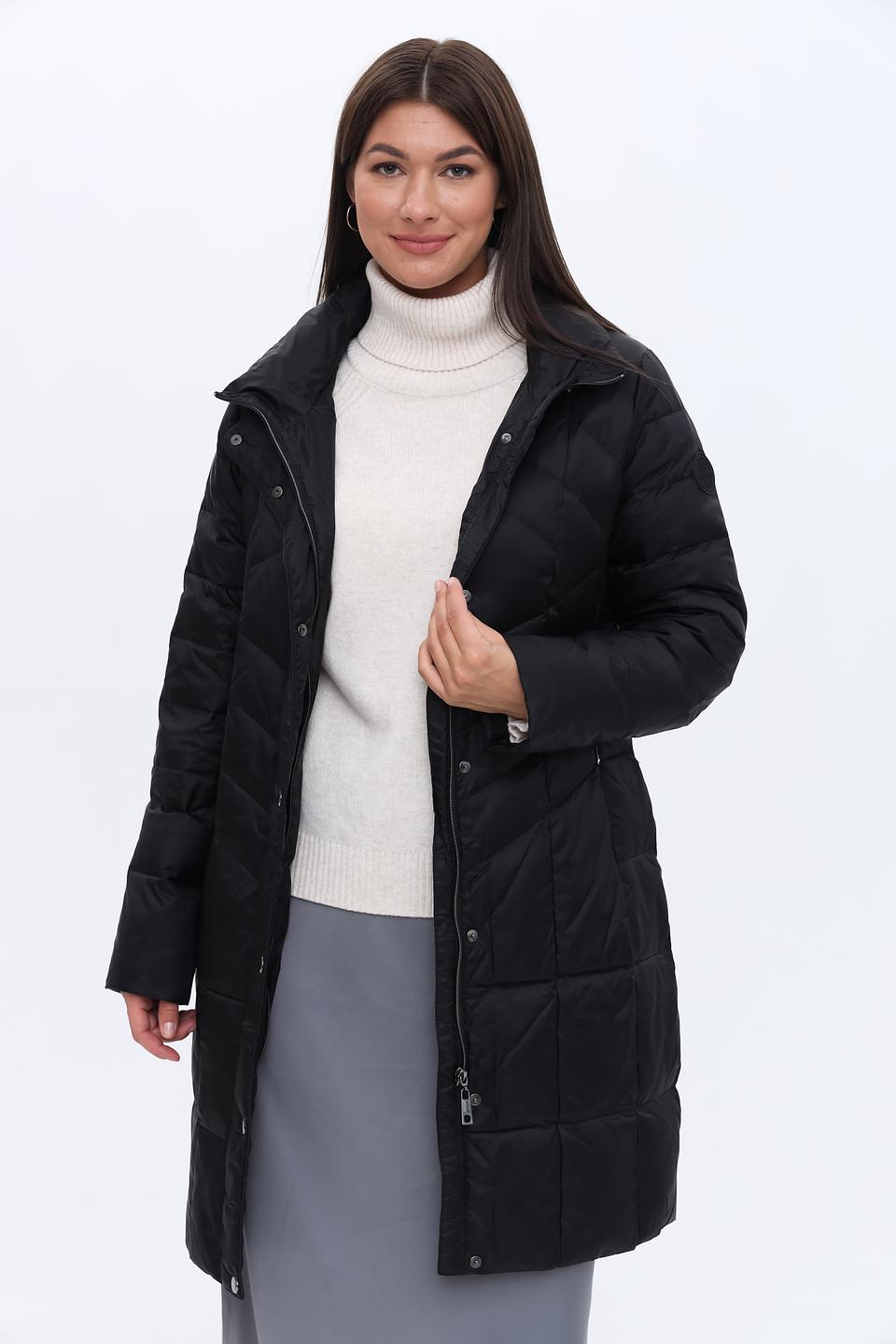Пальто Heyer стеганое чёрное