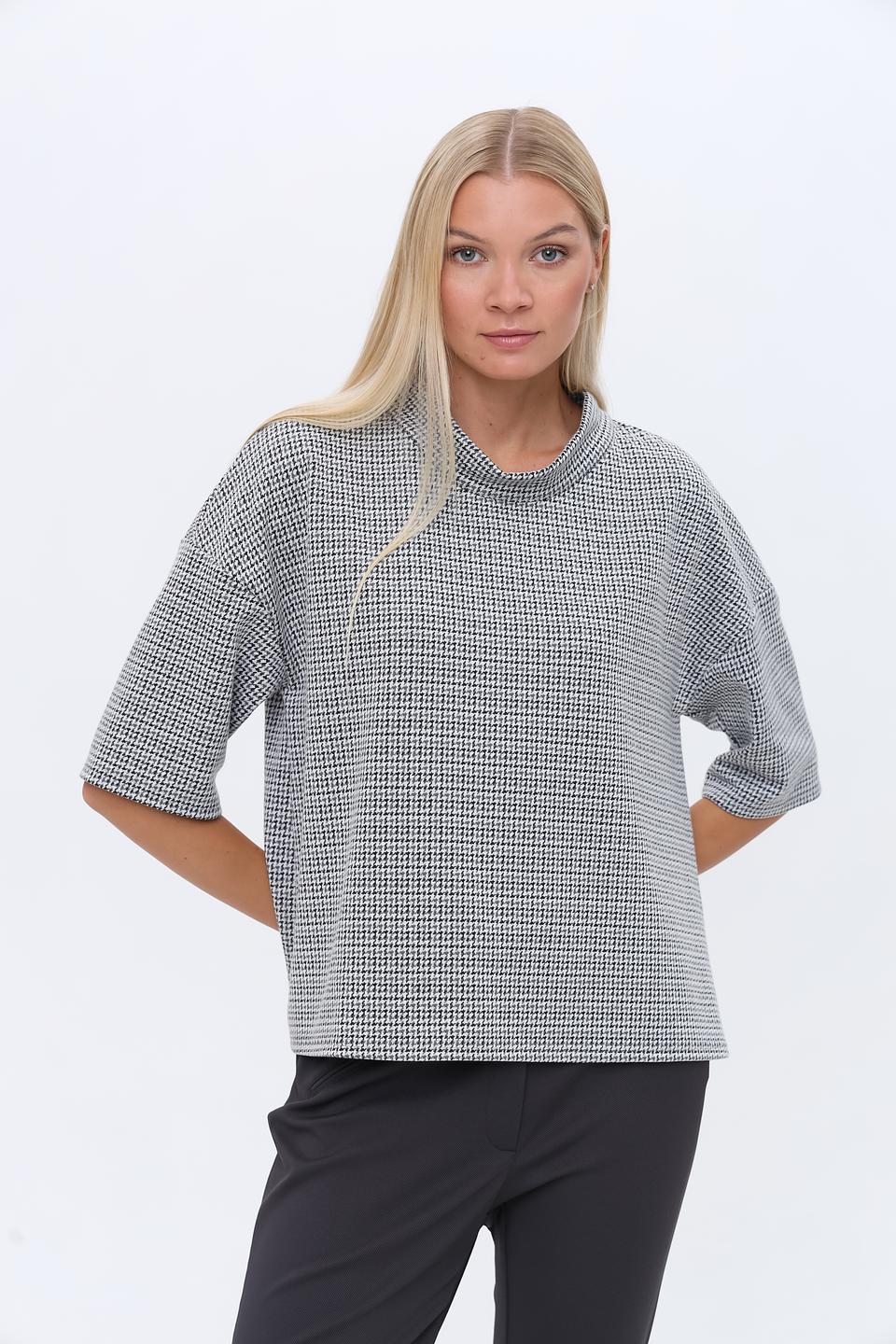 Блуза You Just White в клетку