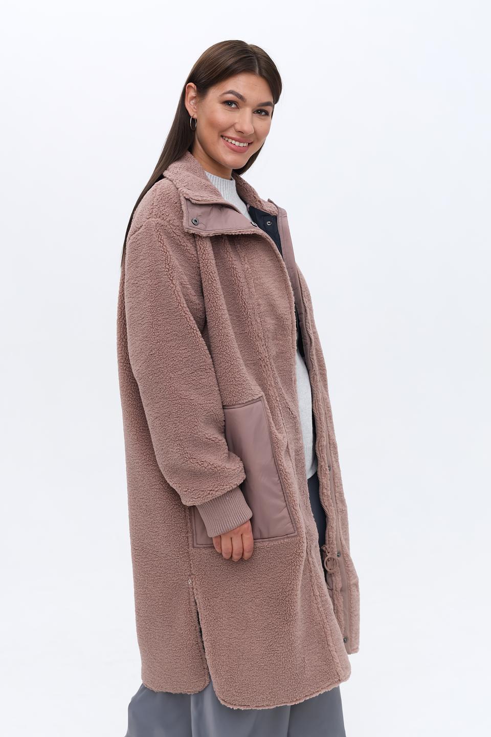 Пальто Zhrill teddy бежевое