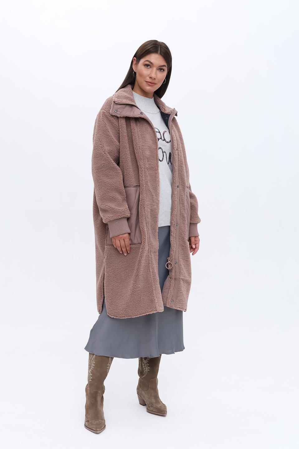 Пальто Zhrill teddy бежевое