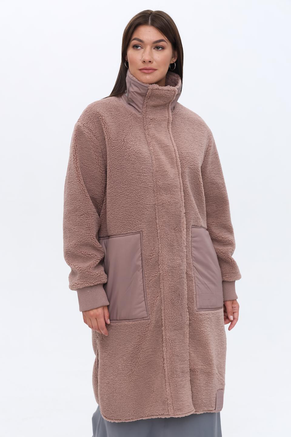 Пальто Zhrill teddy бежевое