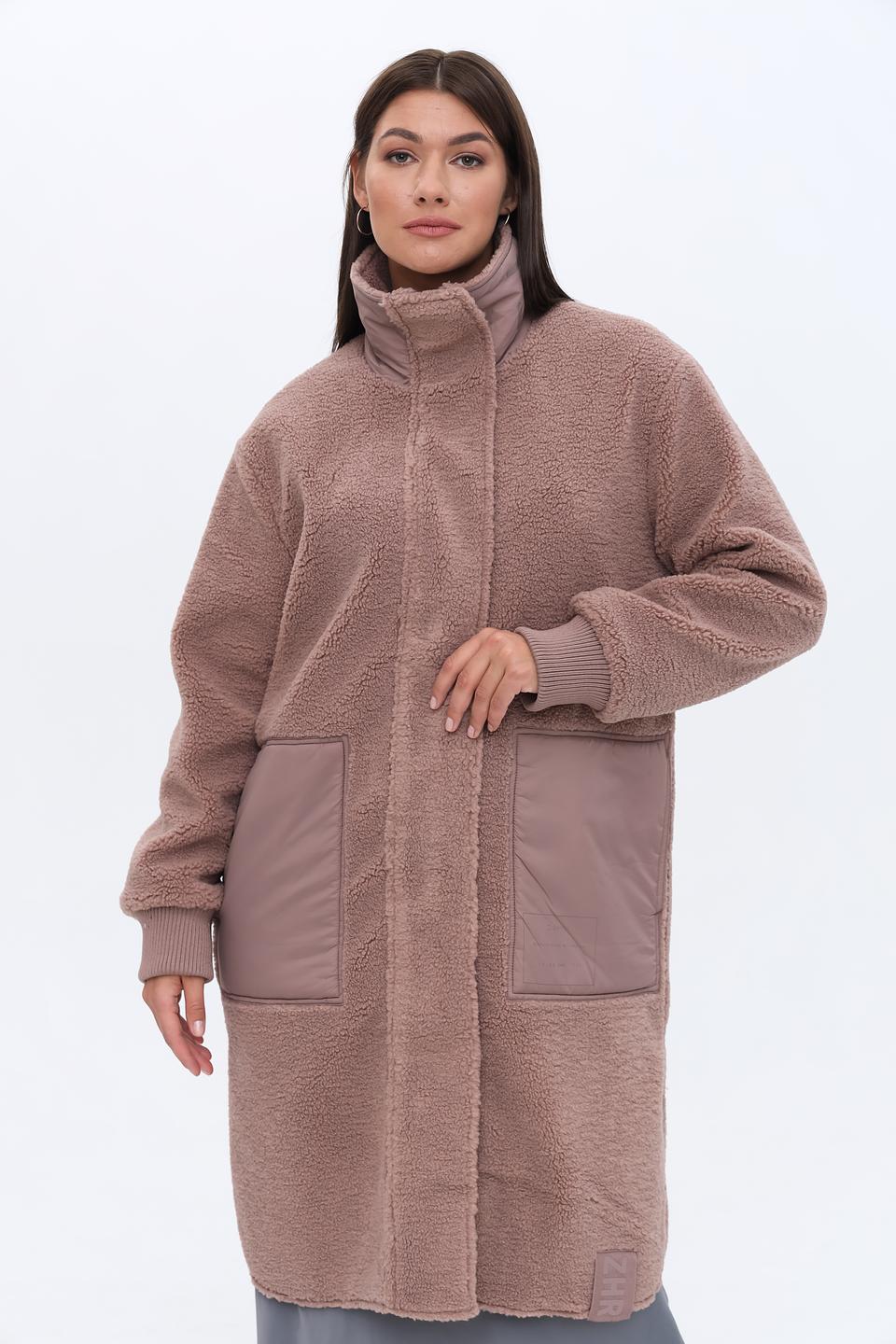 Пальто Zhrill teddy бежевое