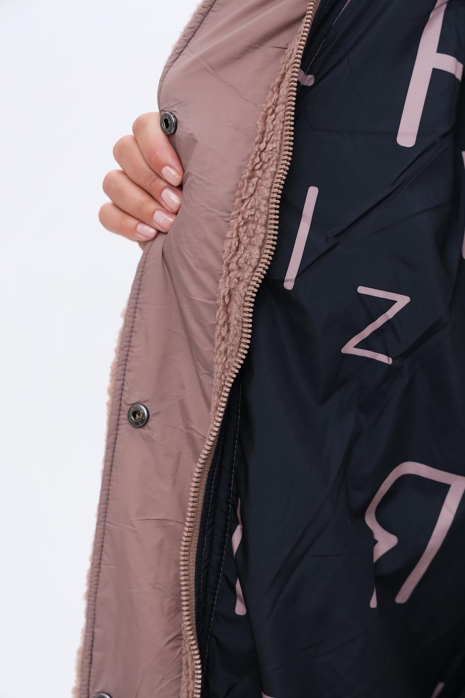 Пальто Zhrill teddy бежевое