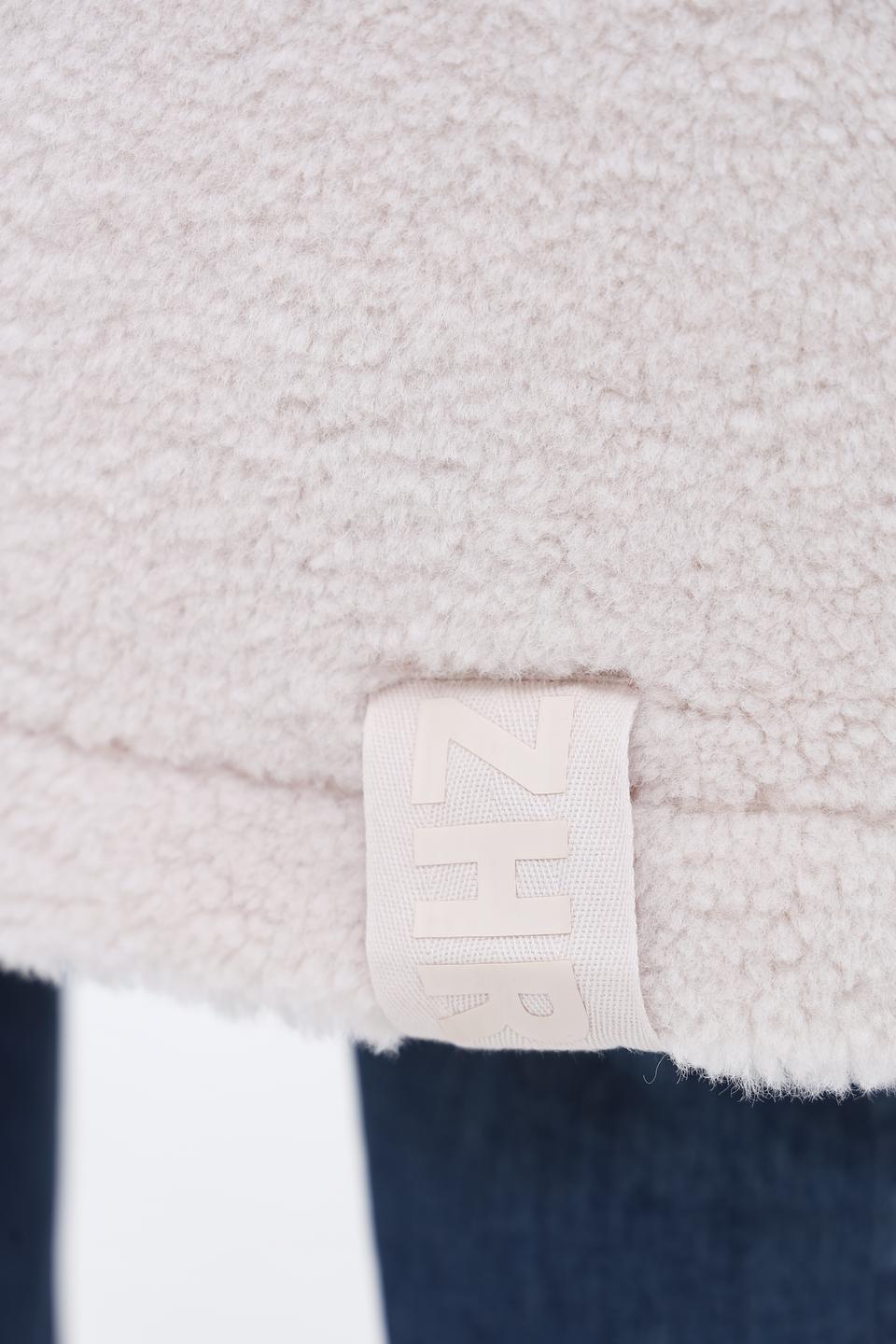 Пальто Zhrill из искусственного меха бежевое