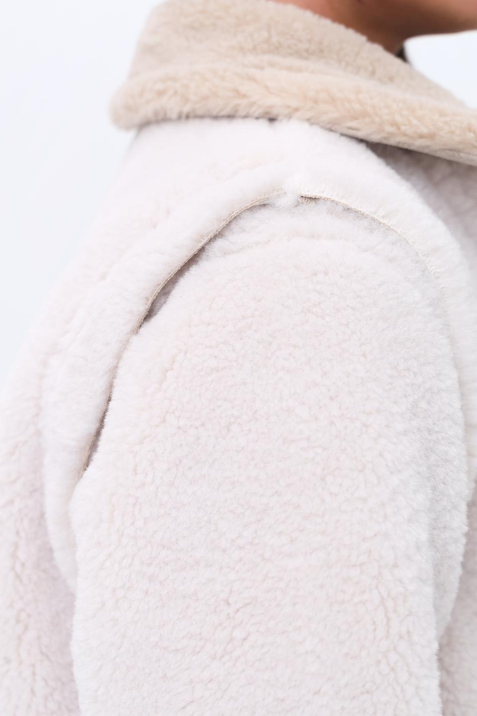 Пальто Zhrill из искусственного меха бежевое