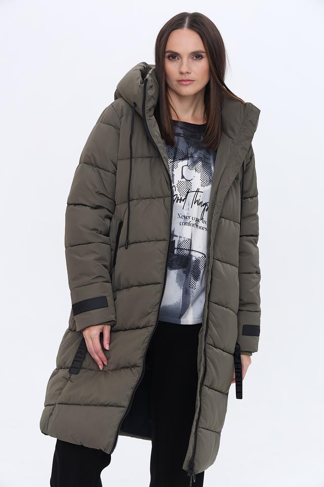 Пальто Zhrill стеганое хаки