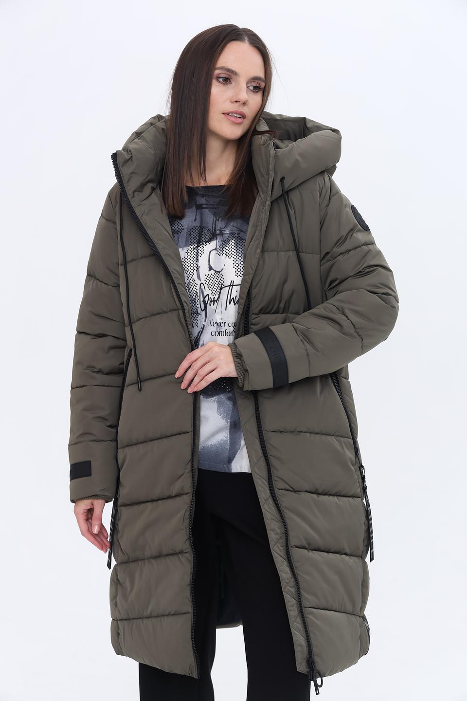 Пальто Zhrill стеганое хаки