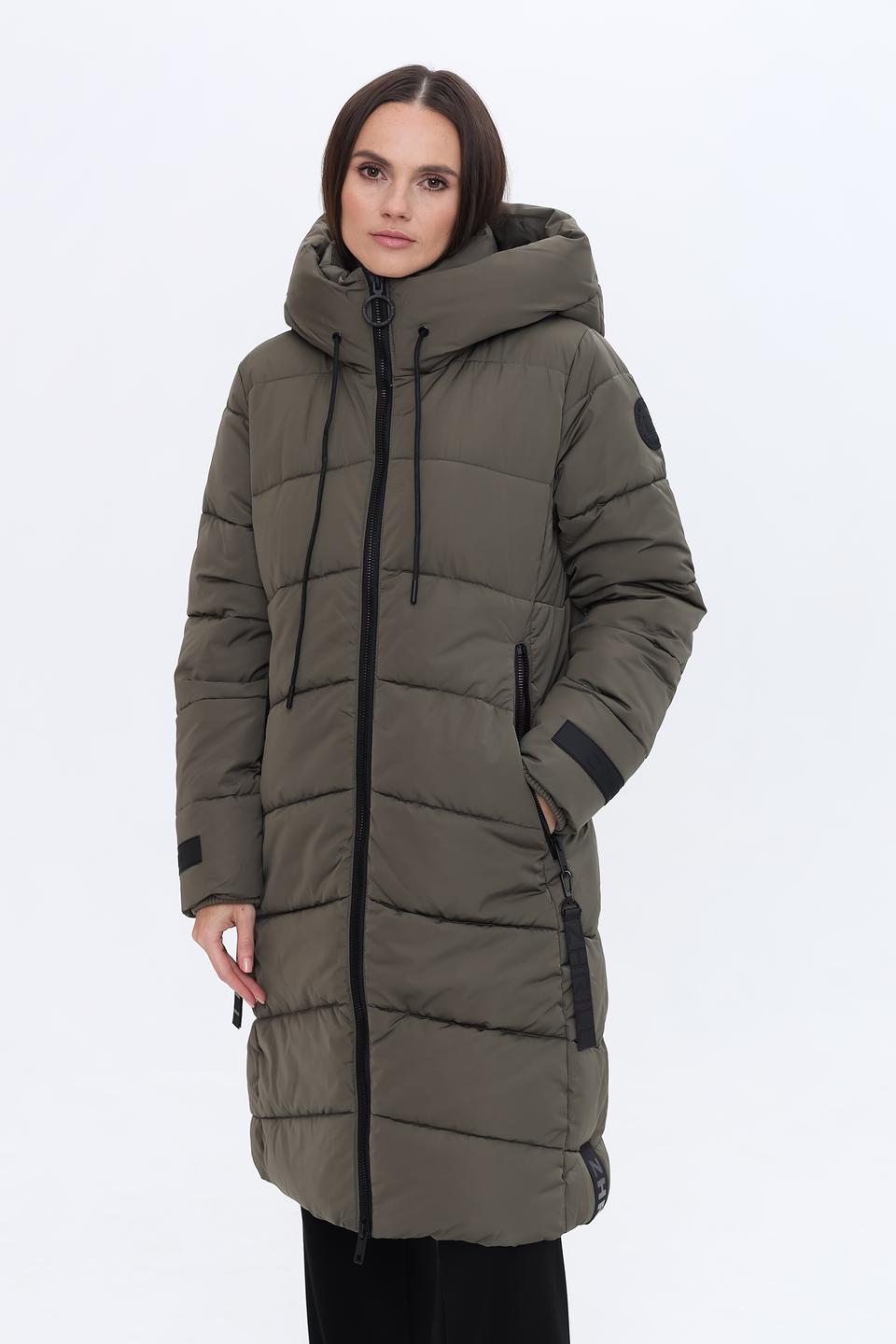 Пальто Zhrill стеганое хаки