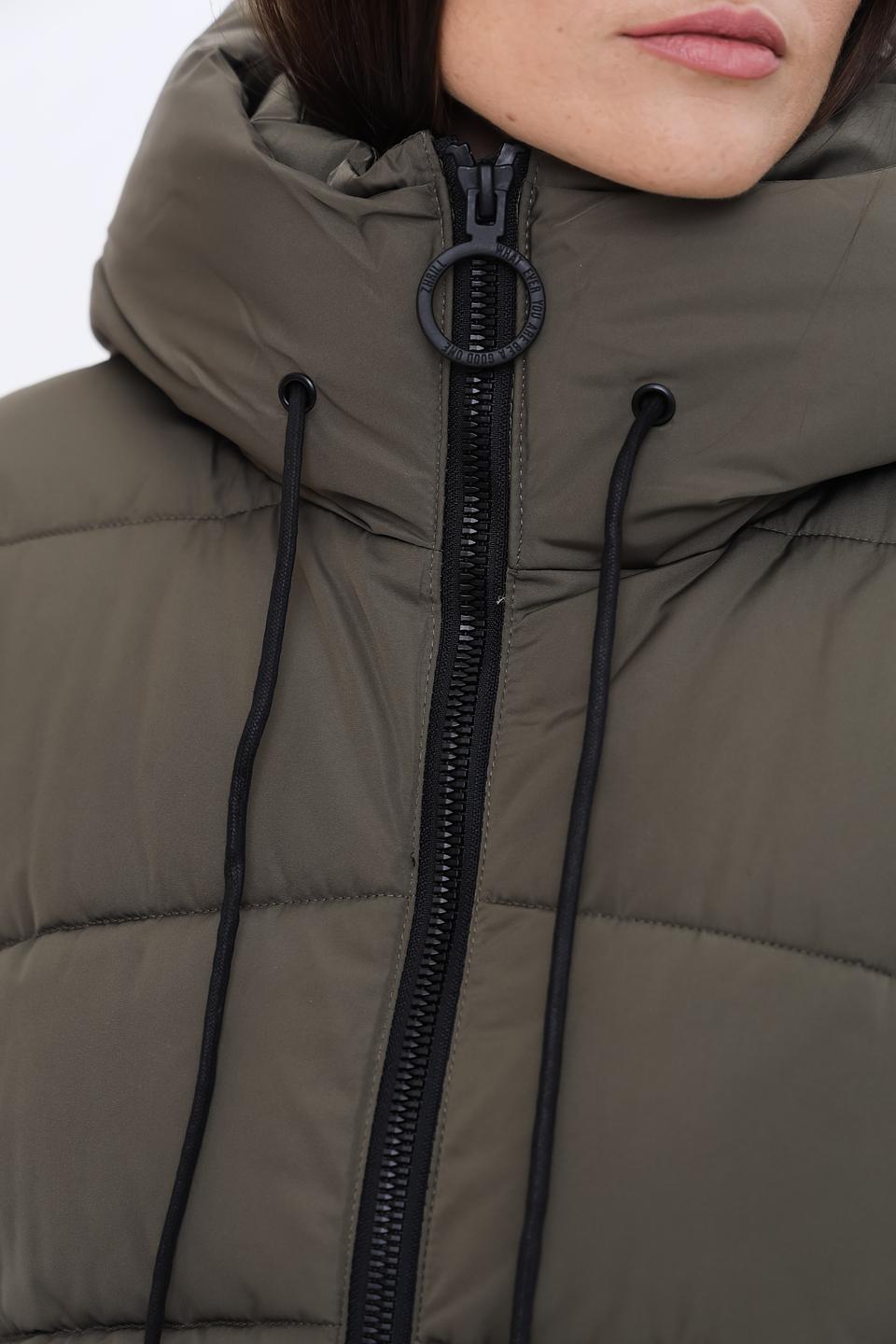 Пальто Zhrill стеганое хаки