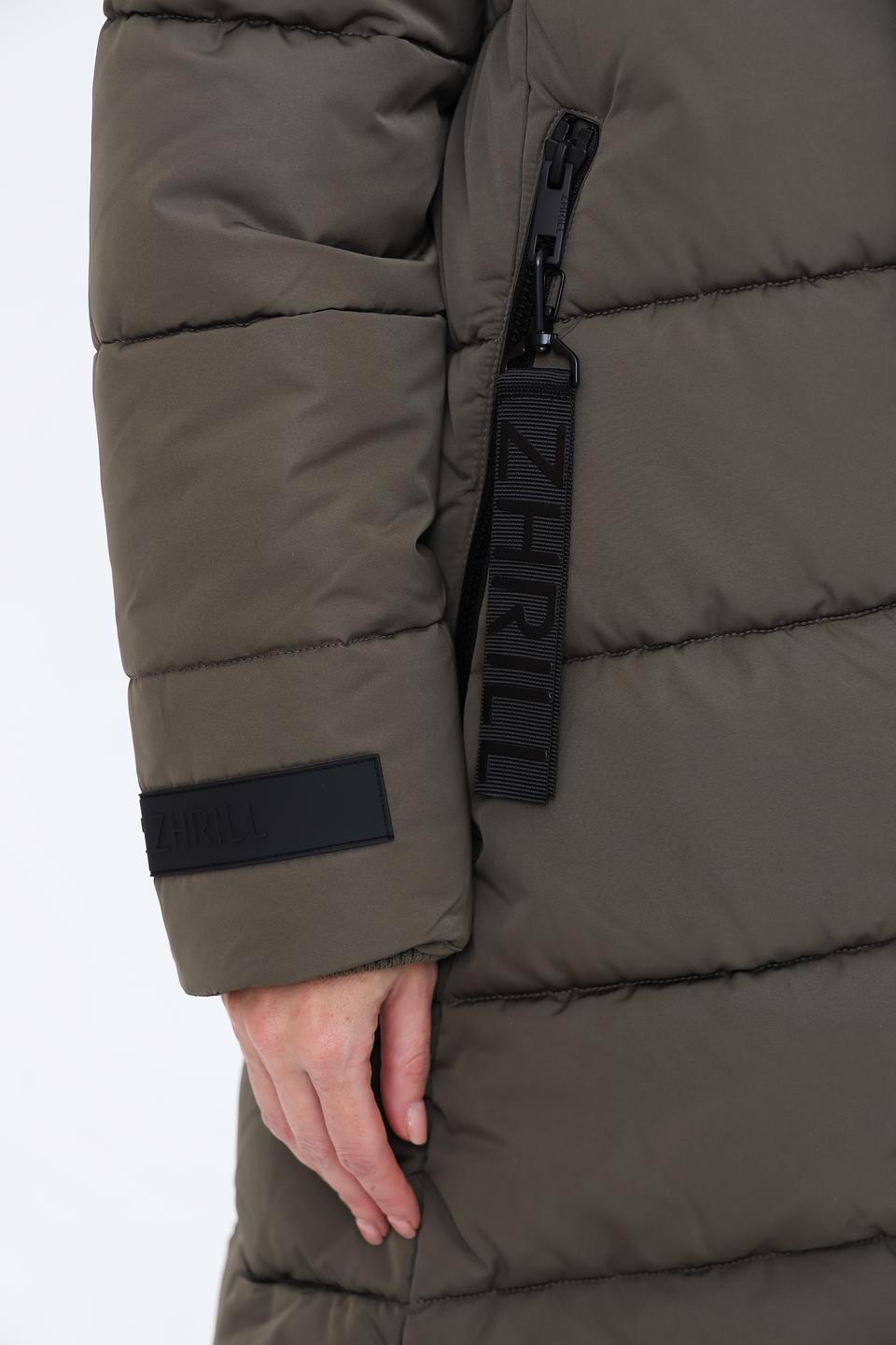 Пальто Zhrill стеганое хаки