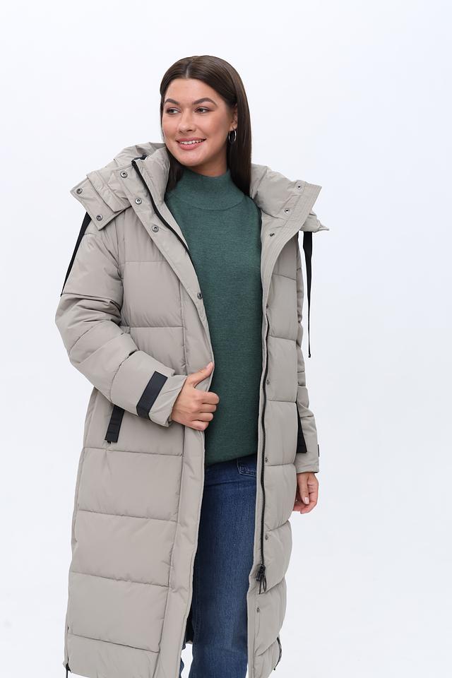 Пальто Zhrill стеганое бежевое