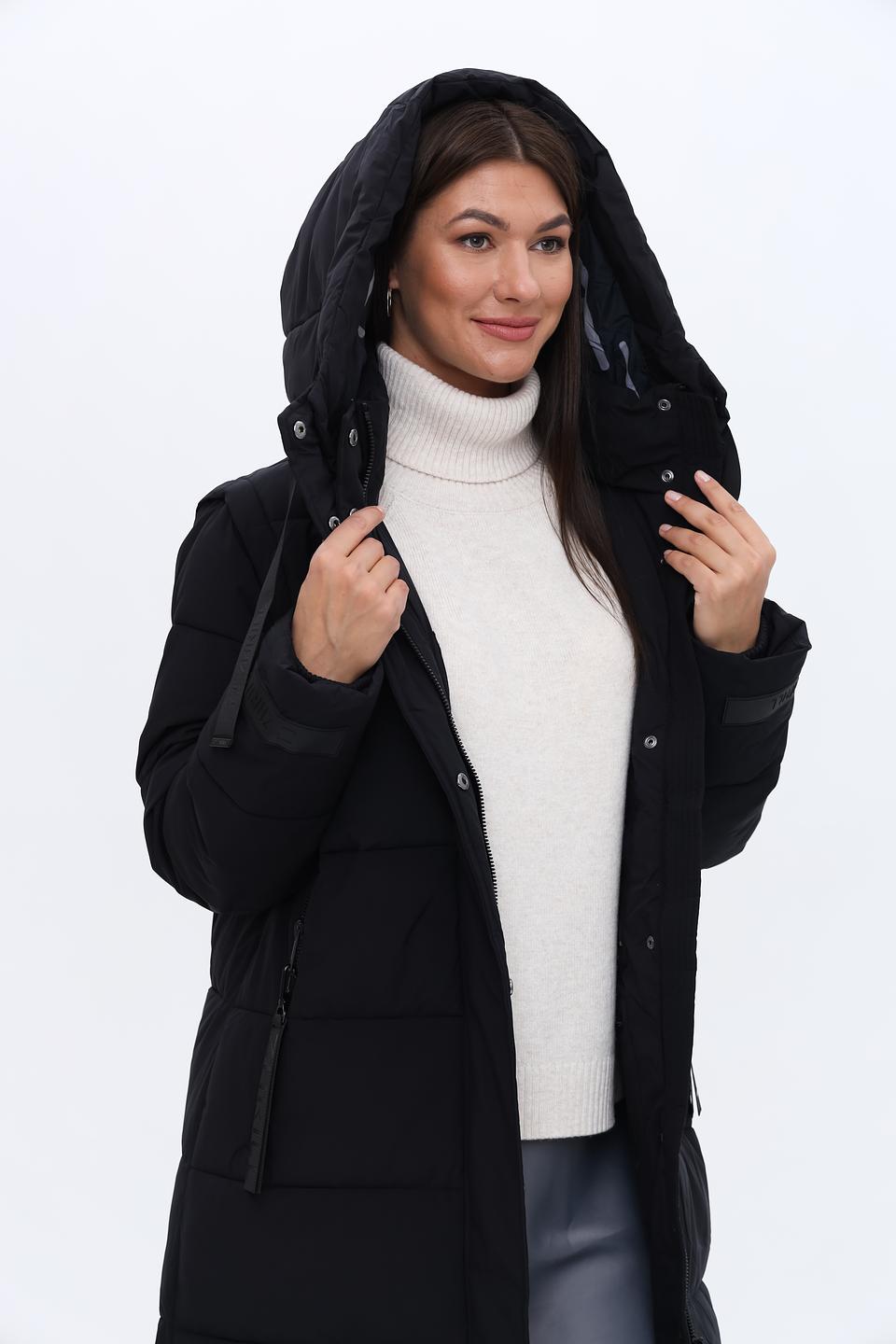 Пальто Zhrill чёрное стеганое