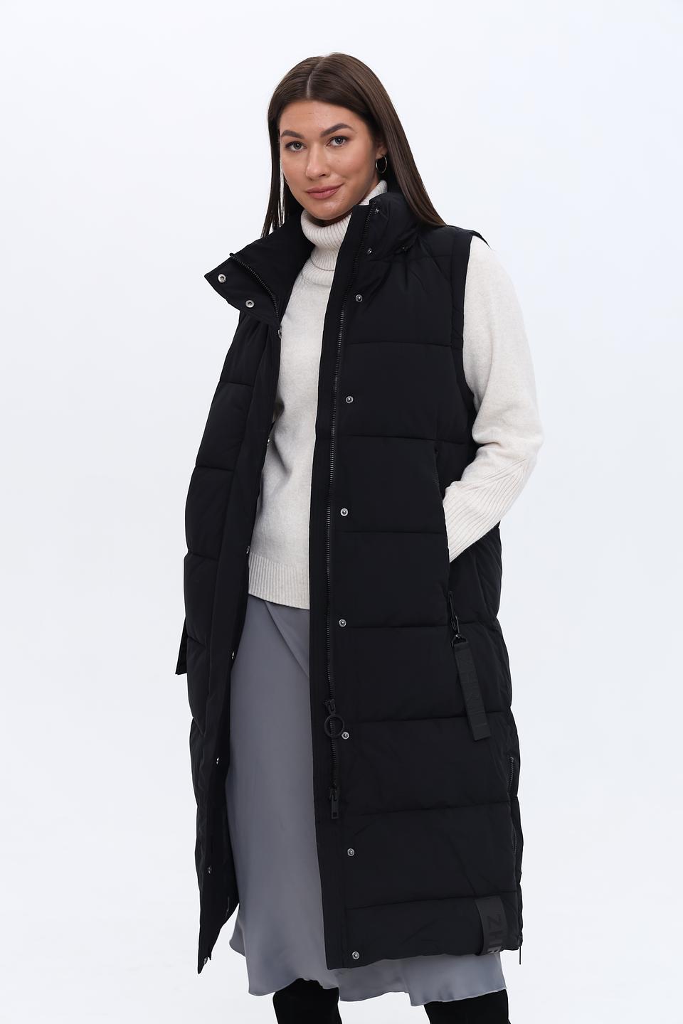 Пальто Zhrill чёрное стеганое