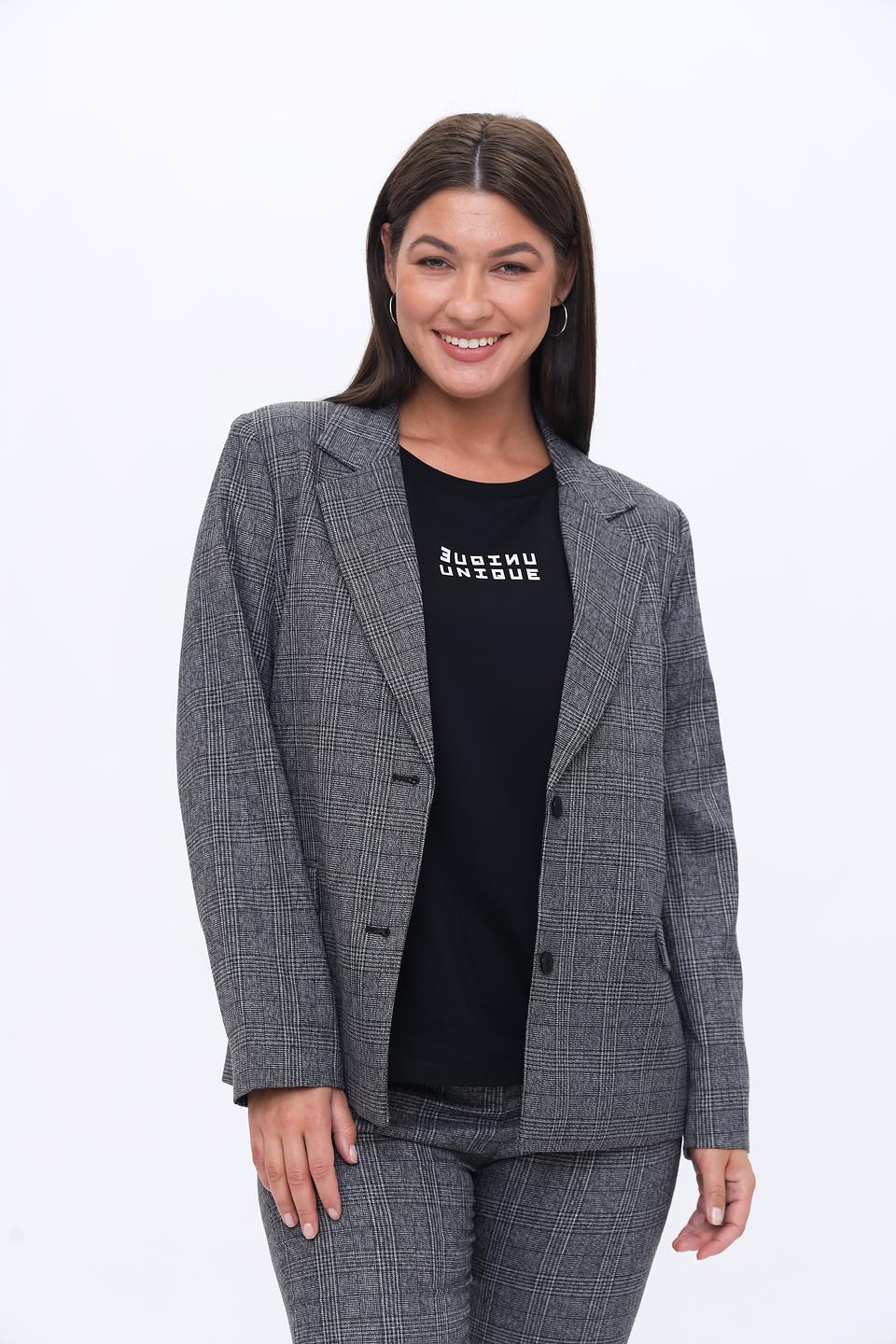 Жакет UNQ женский в клетку