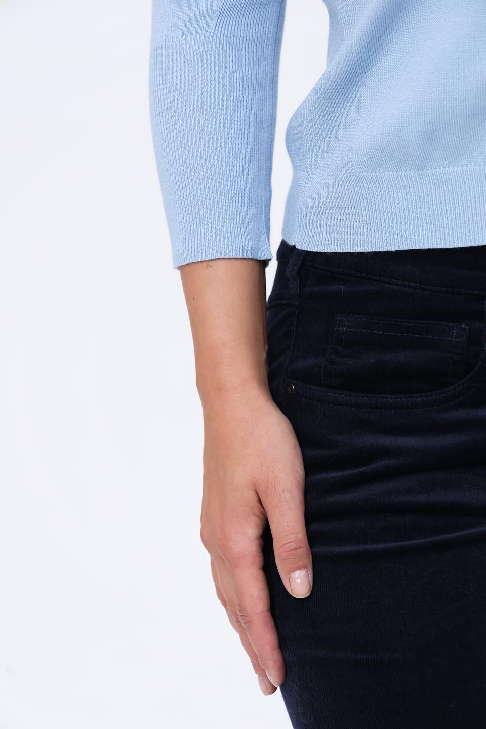 Пуловер Apart голубой с 3/4 рукавом