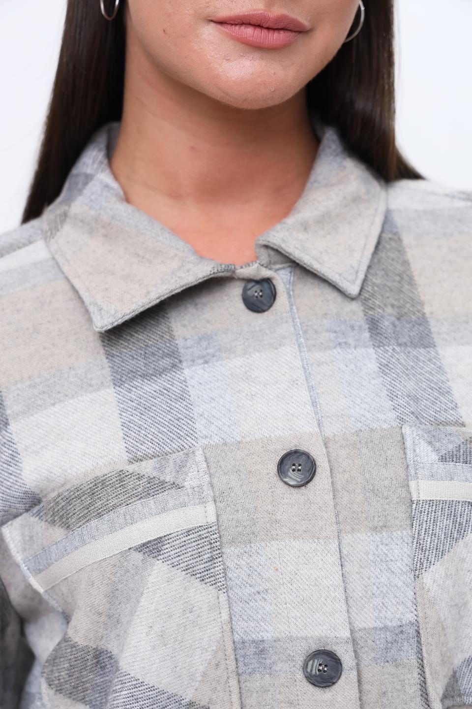 Рубашка SE Stenau в клетку бежевая