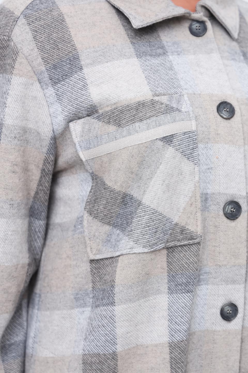 Рубашка SE Stenau в клетку бежевая