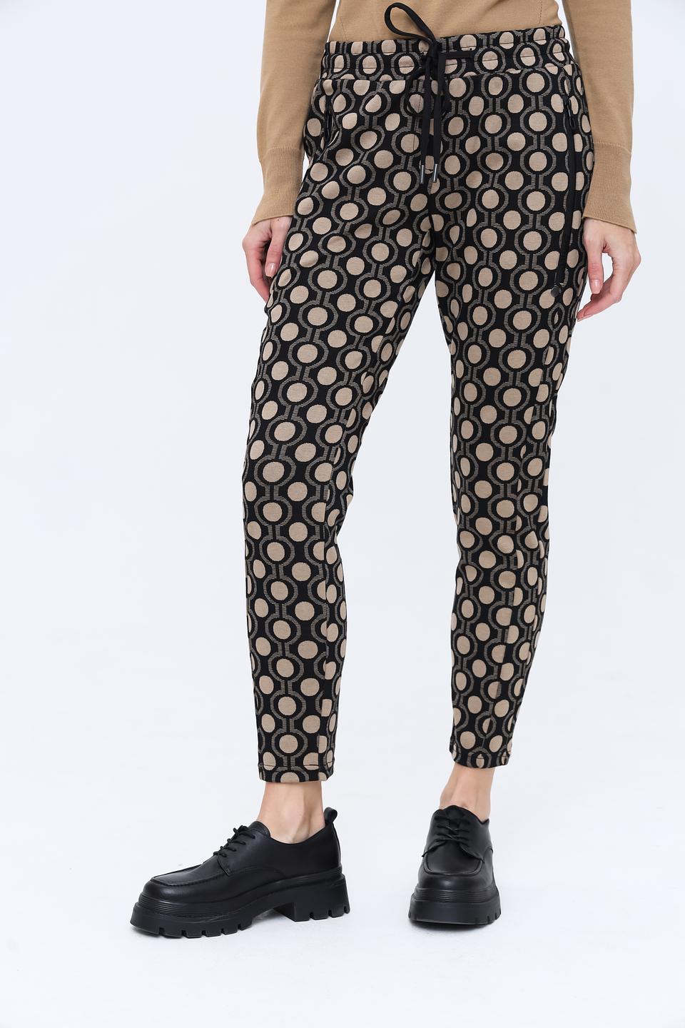 Брюки Zhrill приталенные в геом. принт