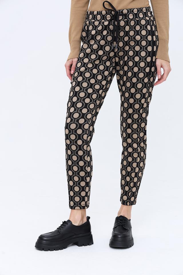 Брюки Zhrill приталенные в геом. принт