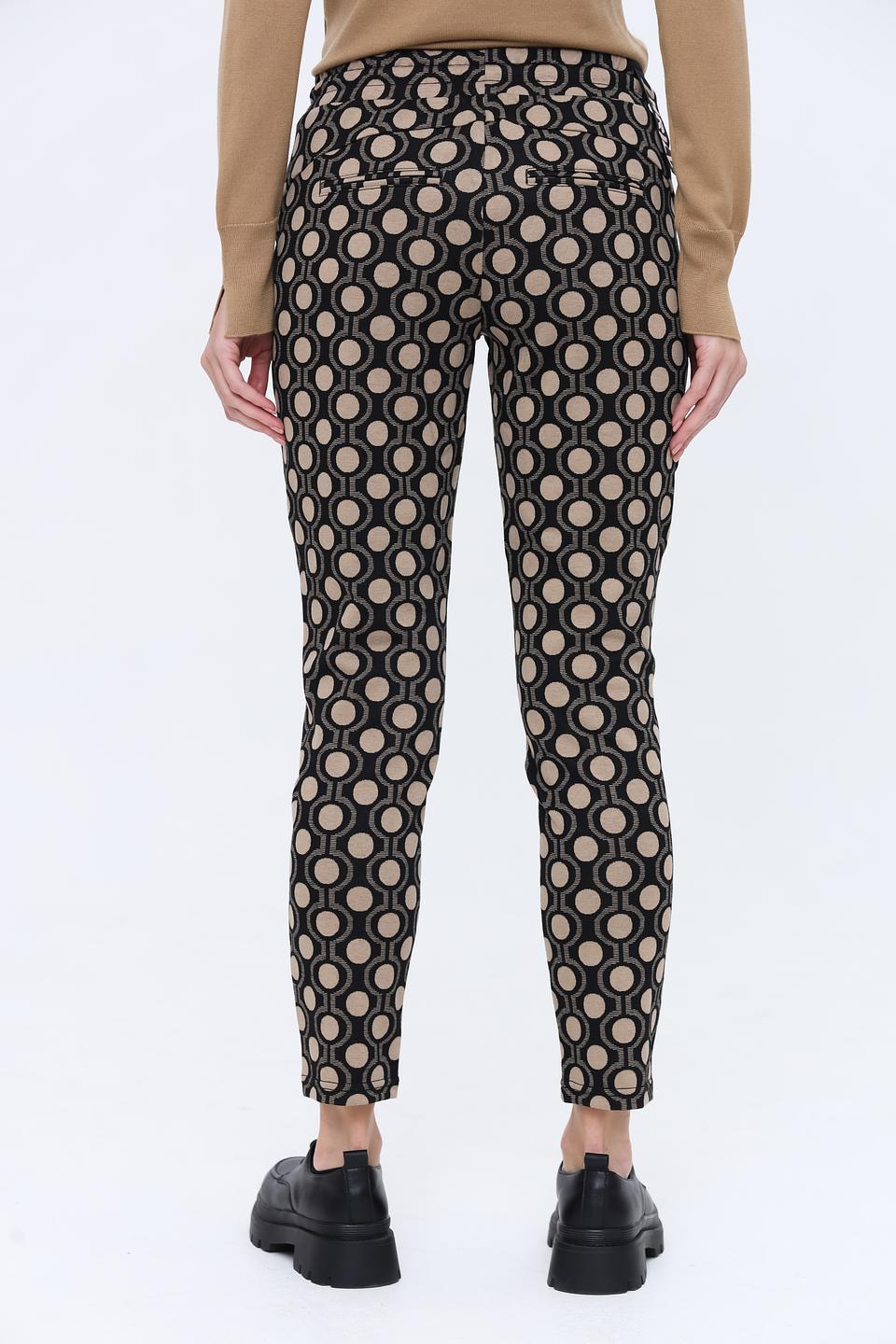 Брюки Zhrill приталенные в геом. принт