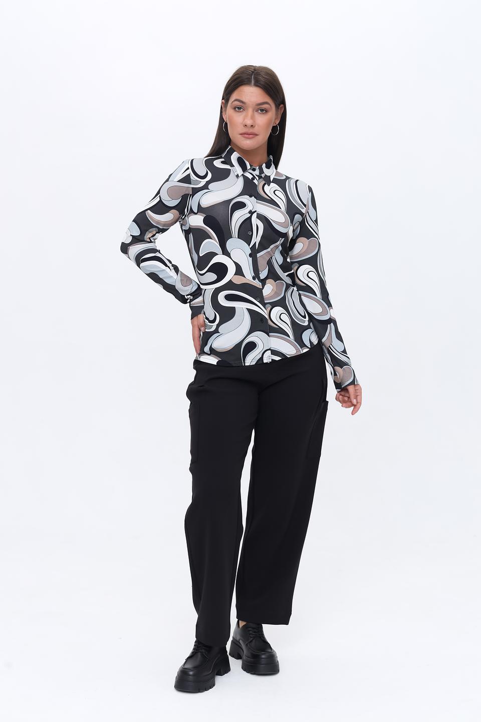 Рубашка You Just White с абстрактным принтом