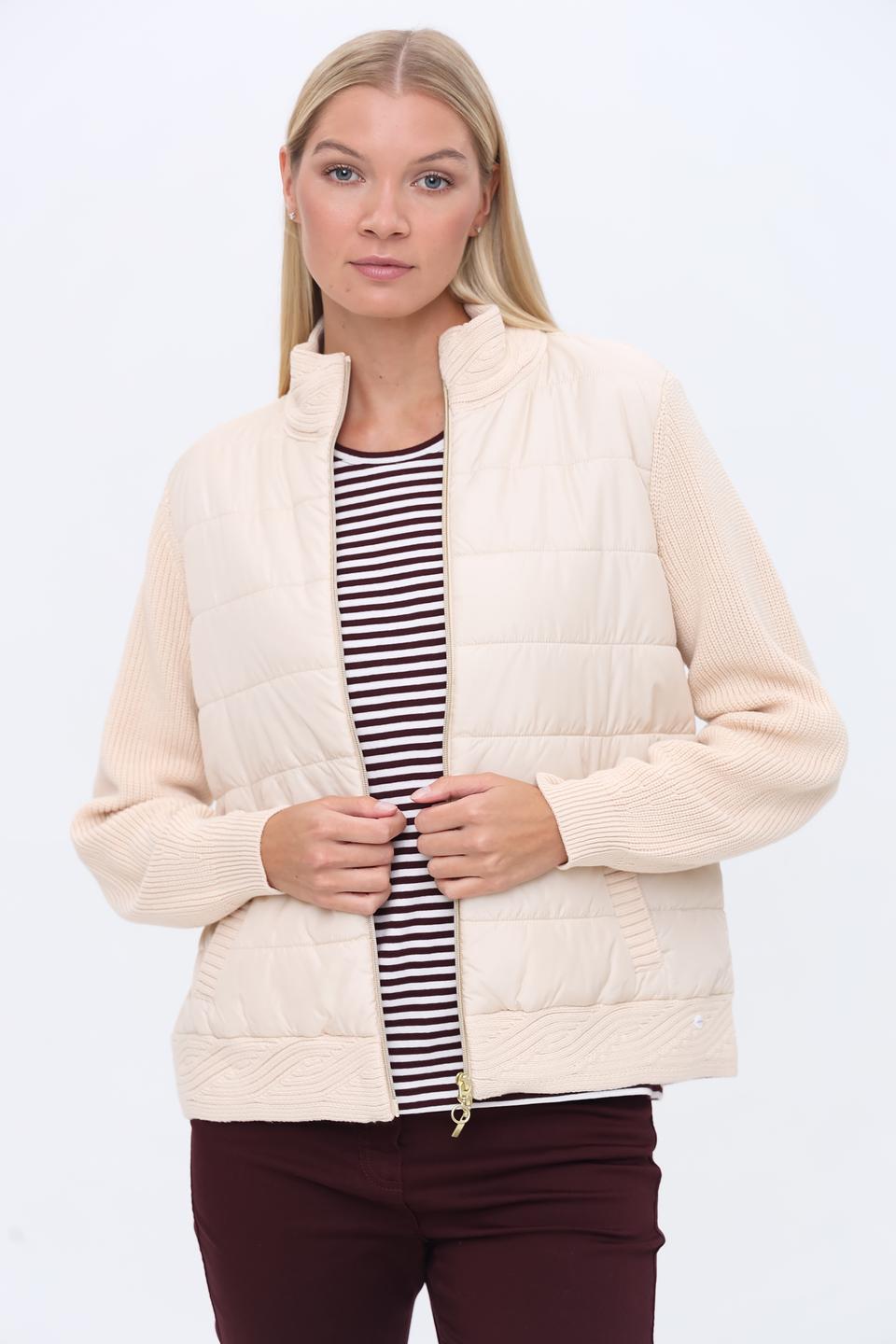 Жакет Olsen стеганый бежевый