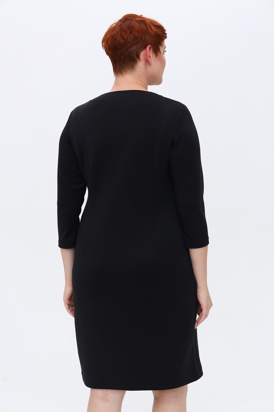 Платье Frank Walder чёрное с V-образным вырезом