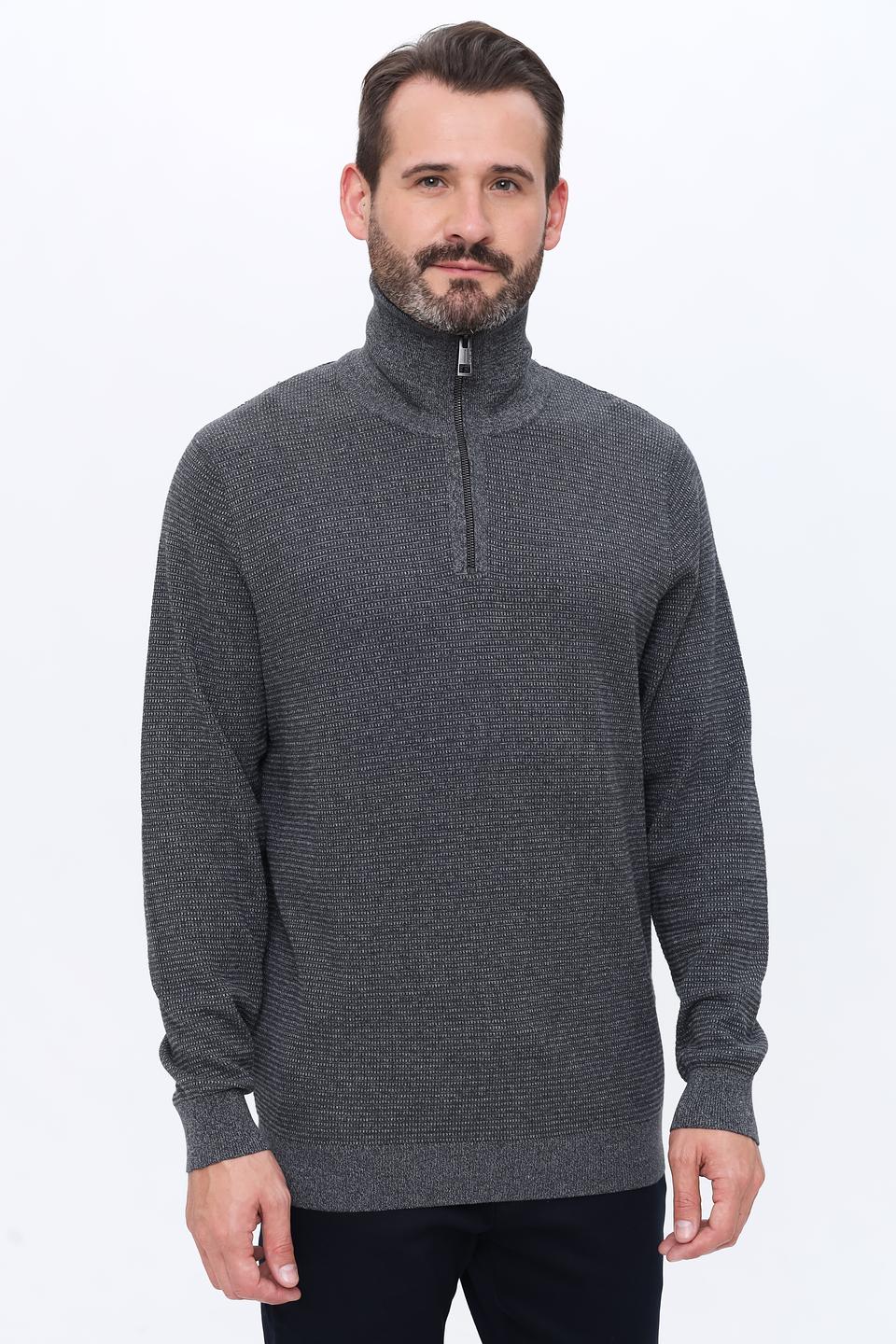 Джемпер Casa Moda с молнией серый