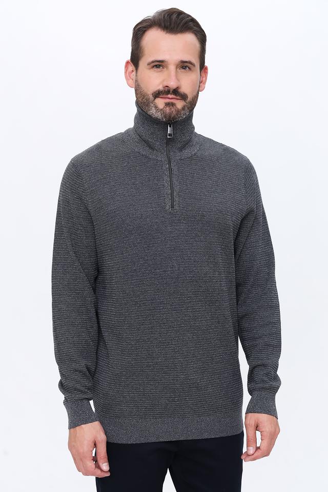 Джемпер Casa Moda с молнией серый