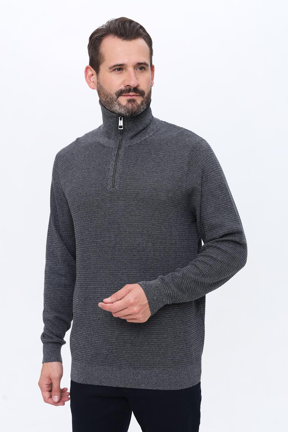 Джемпер Casa Moda с молнией серый