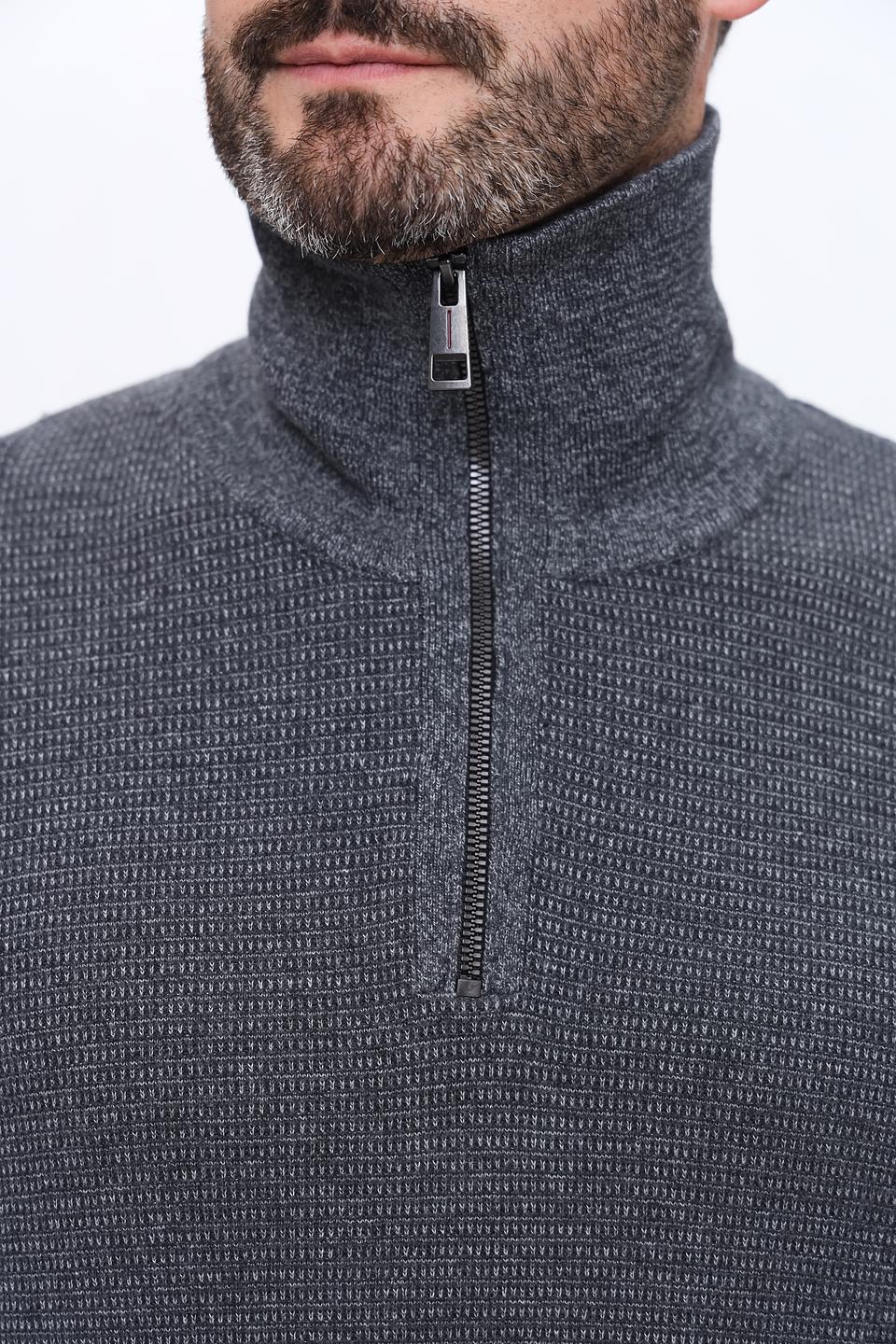 Джемпер Casa Moda с молнией серый