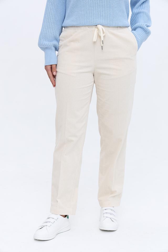 Брюки Oui бежевые с манжетами