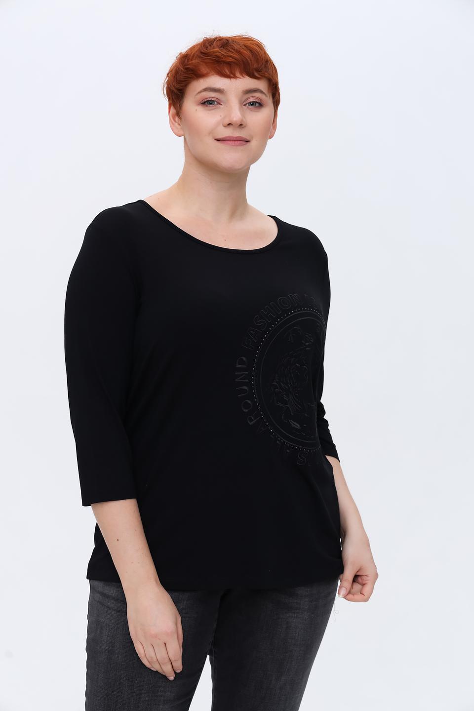 Лонгслив Tuzzi с принтом чёрный