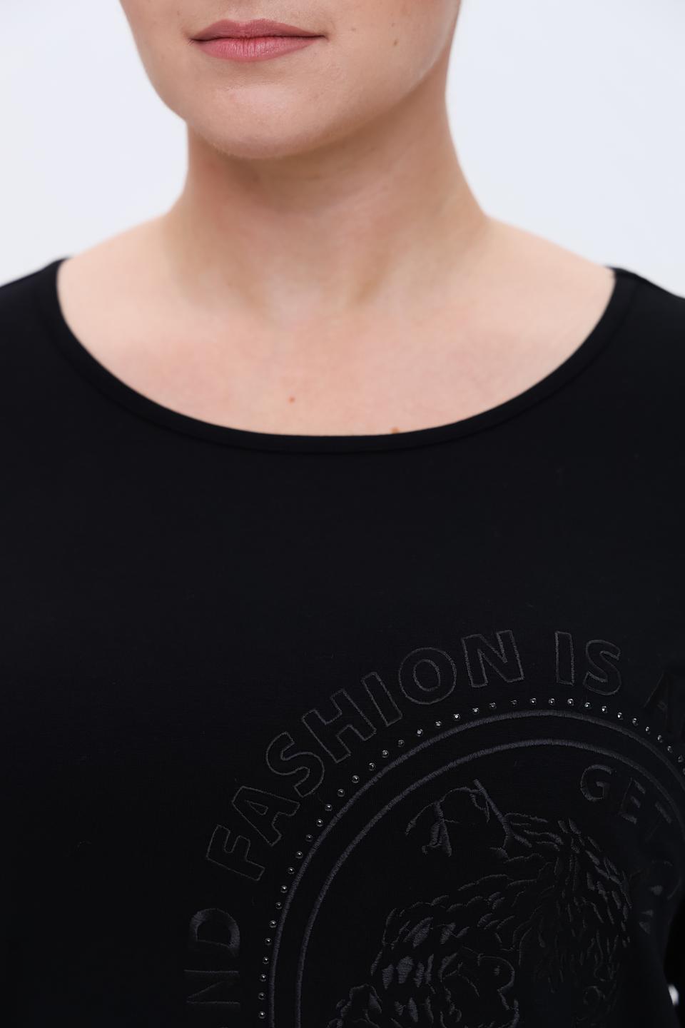 Лонгслив Tuzzi с принтом чёрный